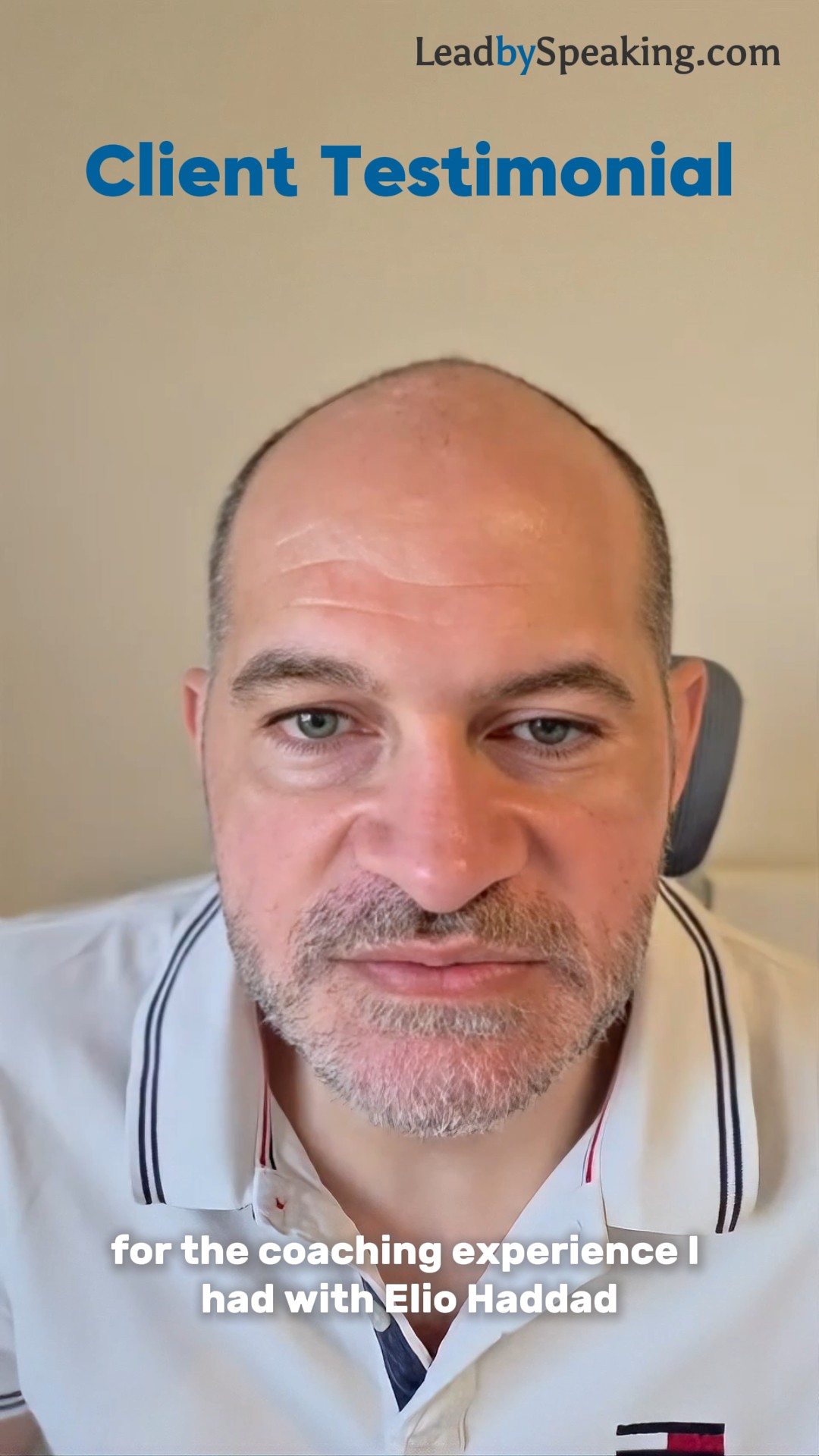 Rodolph Abu Nassar, Chief Technical Officer of Idarat Group, recording his coaching testimonial